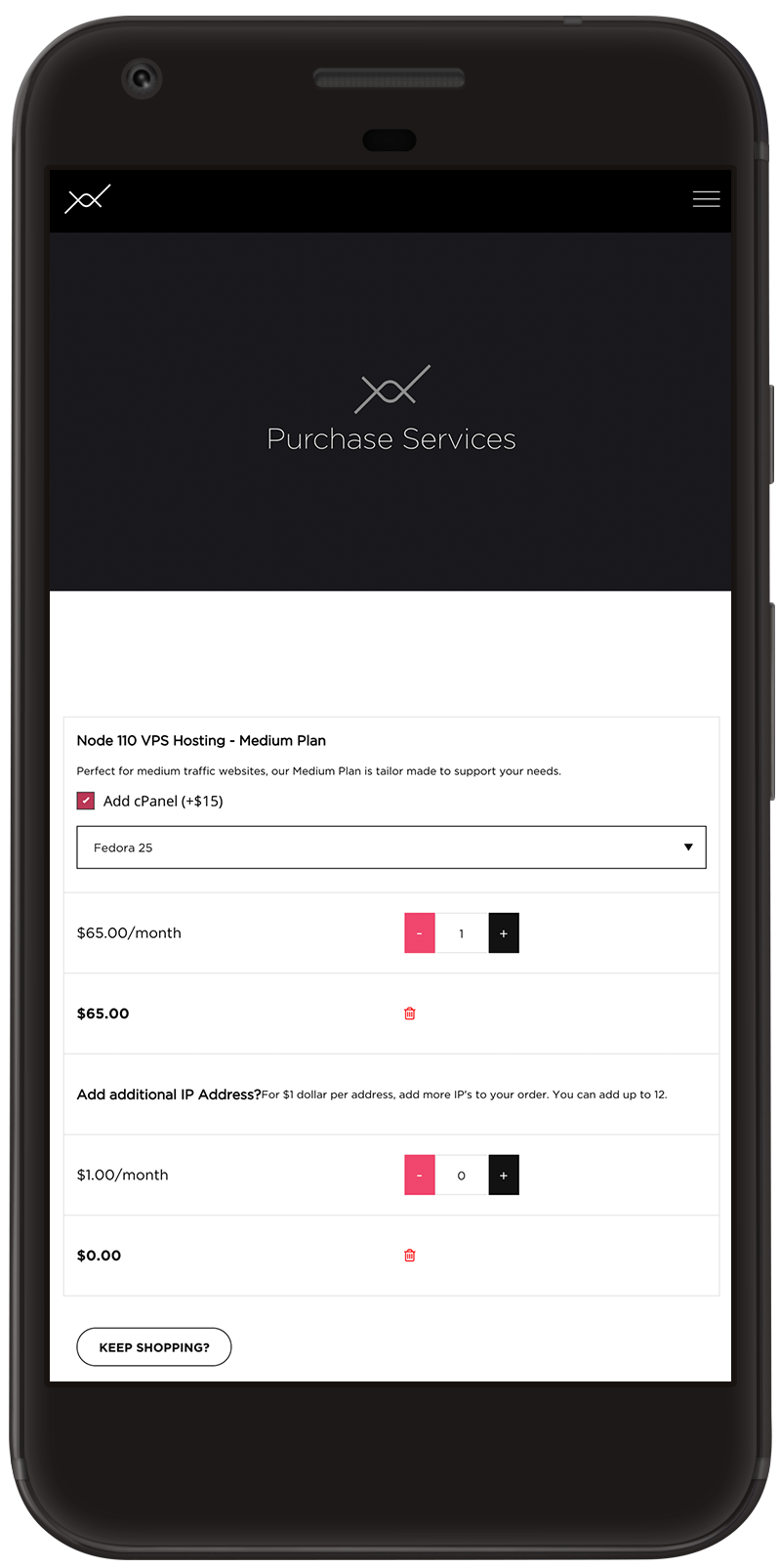 Node 110 Responsive