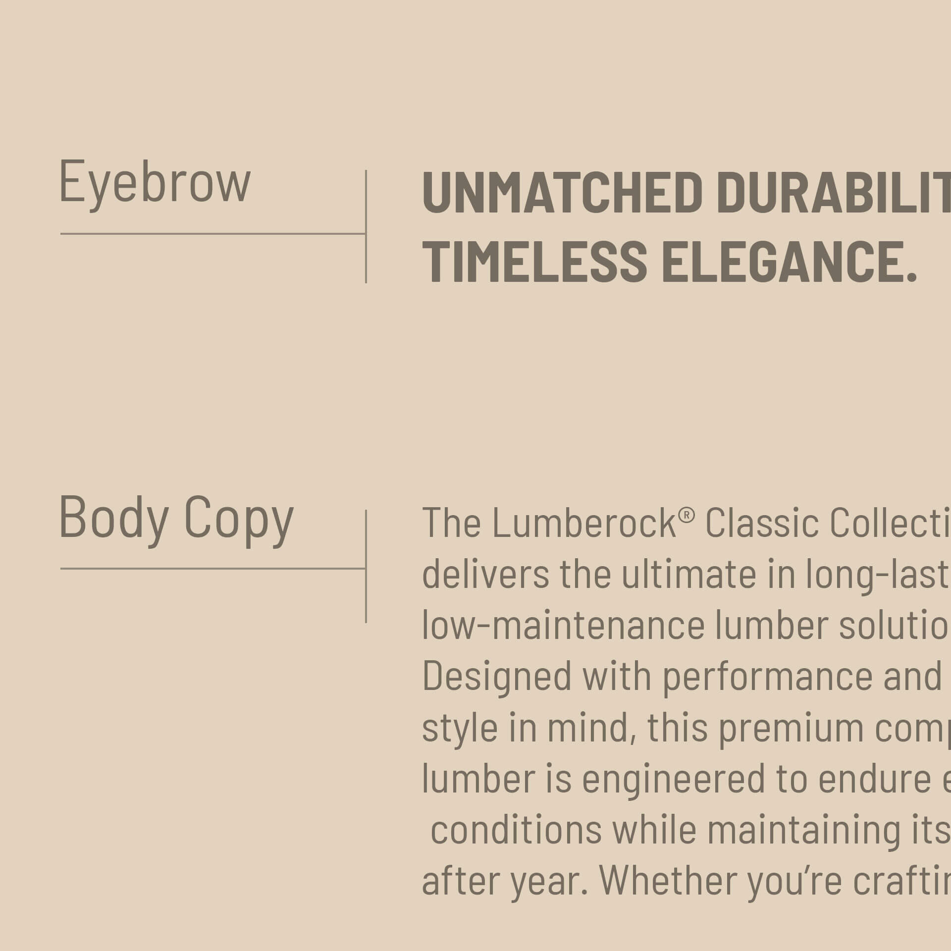 Lumberock Typography