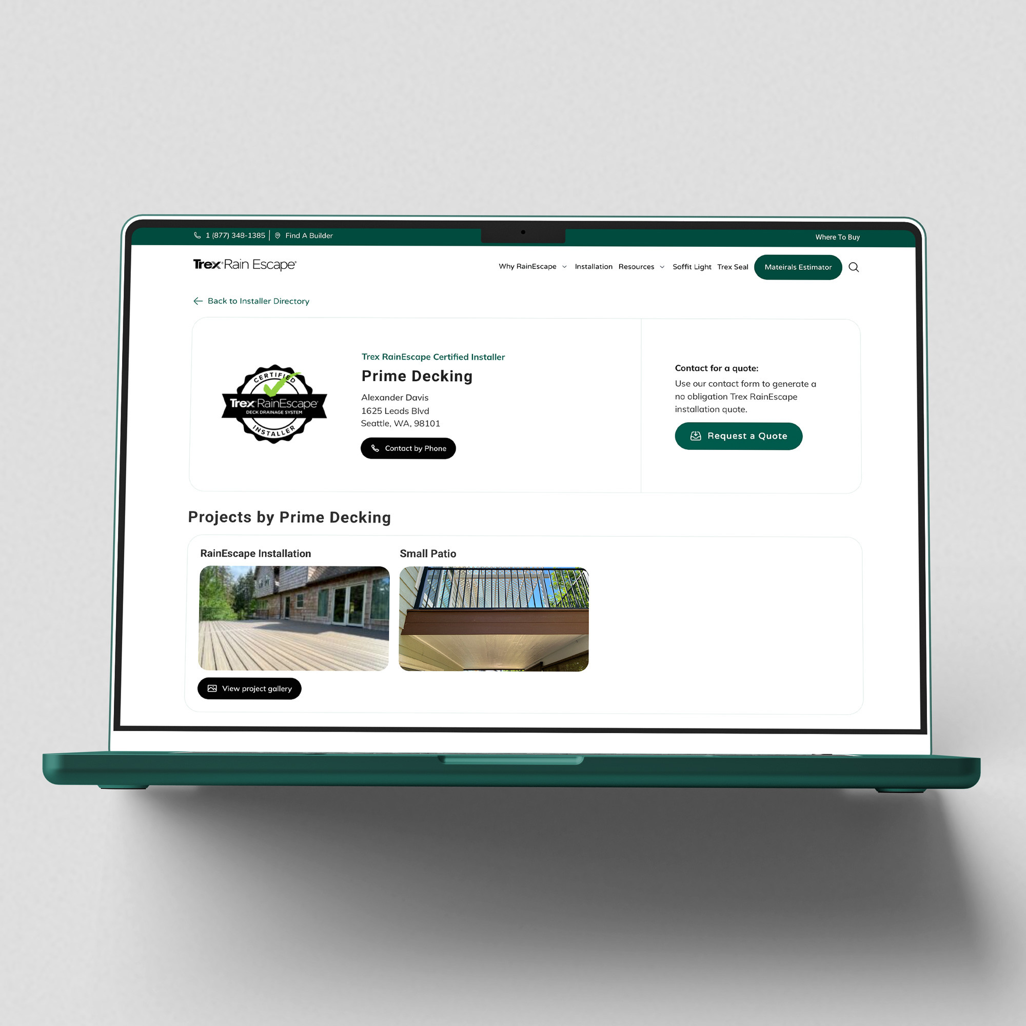 Rain Escape Installer Profiles