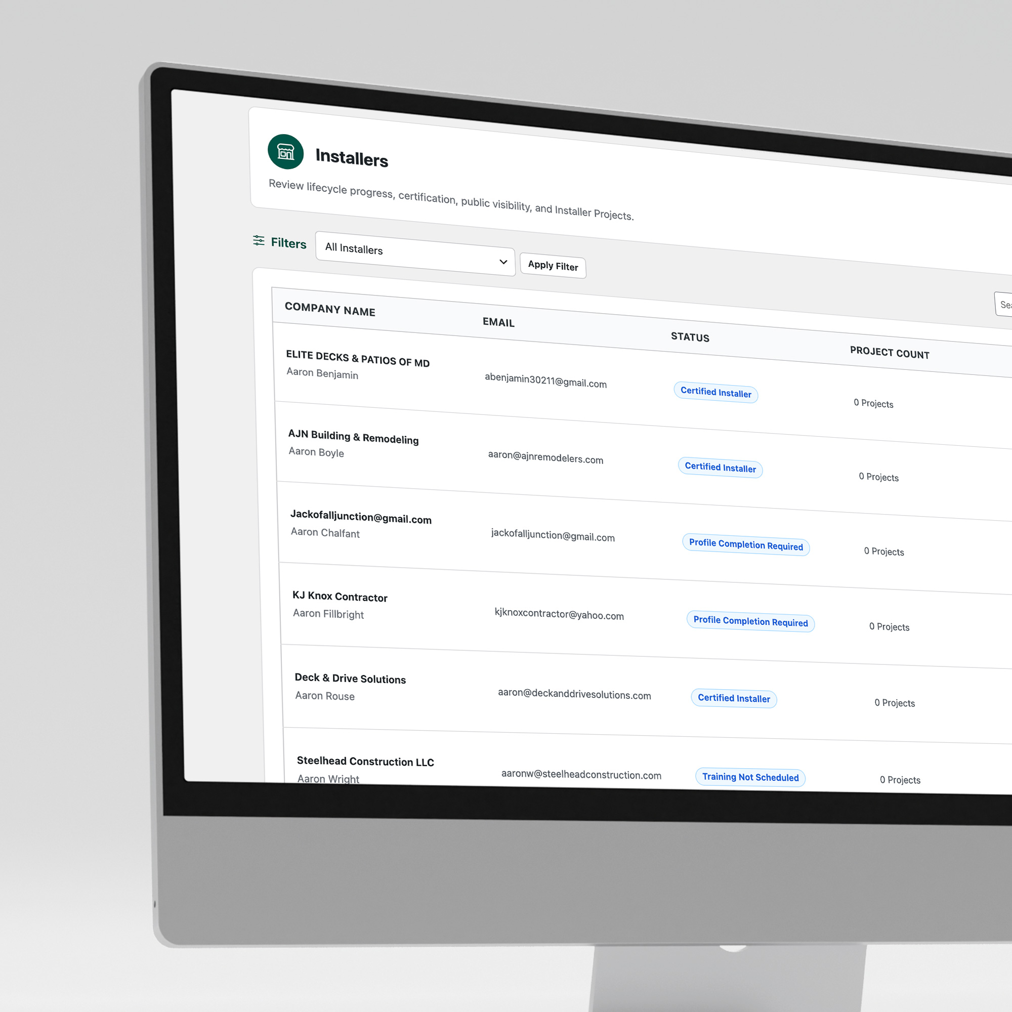 Installer Management
